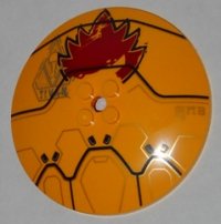 LEGO part Dish 8 x 8 Inverted (Radar) with 'TIVAN' and '28MB' Golden Drone Pattern 3961pb08