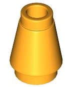 LEGO part Cone 1 x 1 with Top Groove 4589b