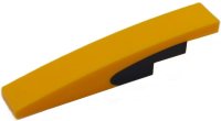 LEGO part Slope, Curved 6 x 1 with Black Partial Oval Pattern on Both Sides 6801pb11