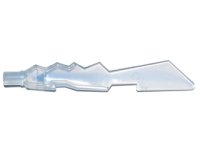 LEGO part Minifigure, Arme Épée, Bords Dentelés avec Motif Marbre Bleu Translucide Moyen 11439pb04