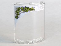 LEGO part Cylinder Quarter 4 x 4 x 6 with Leaves and Scissors Pattern (Sticker) - Set 41391 30562pb068