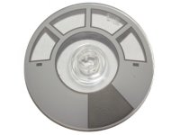 LEGO part Dish 4 x 4 Inverted (Radar) with Open Stud with Light Bluish Gray and Dark Bluish Gray Radial Millennium Falcon Cockpit Pattern 35394pb002