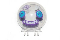 LEGO part Windscreen 6 x 6 x 3 Canopy Half Sphere with Dual 2 Fingers with Dark Azure Eyes, White Teeth with Dark Purple Outline, 'WHAT SUB?' and "#1" Pattern 50747pb17