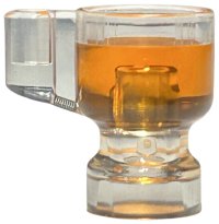 LEGO part Minifigure, Utensil Stein / Cup with Molded Trans-Orange Drink Pattern 68495pb01