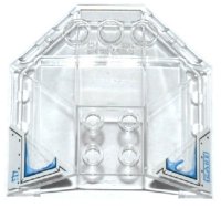 LEGO part Windscreen 6 x 6 x 2 Canopy with Frosted Windows and 'ZANE' Pattern (Stickers) - Set 70588 87606pb04