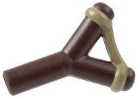 LEGO part Minifigure, Weapon Slingshot with Dark Tan Band Pattern 19900pb03