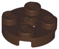 LEGO part Plate, Round 2 x 2 with Axle Hole 4032
