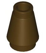 LEGO part Cone 1 x 1 with Top Groove 4589b