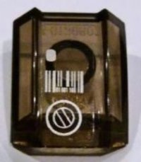 LEGO part Slope, Curved 2 x 2 Lip with Silver Windscreen Display Pattern (Sticker) - Set 7704 30602pb058