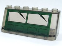 LEGO part Windscreen 2 x 6 x 2 with Split Windshield Pattern (Sticker) - Set 7625 4176pb21