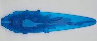 LEGO onderdeel Flame / Vapor Trail with Axle Hole and Ovals with Marbled Dark Azure Pattern 1995pb02