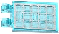 LEGO part Tile, Modified 2 x 3 with 2 Open O Clips with Silver Solar Panel Pattern (Sticker) - Sets 60036 / 60078 / 60080 30350bpb032