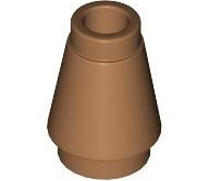 LEGO part Cone 1 x 1 with Top Groove 4589b