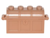 LEGO part Container, Treasure Chest with Slots in Back and (Same Color) Thick Hinge Curved Lid (4738a / 4739a) 4738ac01