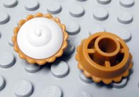 LEGO part Pie with Cream Filling Pattern (Undetermined Type) 93568pb01