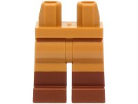 LEGO part Hips and Legs with Molded Reddish Brown Lower Legs / Boots  Pattern 970c00pb1023