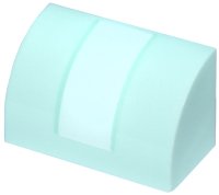 LEGO onderdeel Slope, Curved 1 x 2 with Wide Vertical White Stripe Pattern (Super Mario Boomerang Bro / Fire Bro / Hammer Bro / Ice Bro Hat Back) 37352pb020