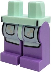 LEGO part Hips and Medium Lavender Legs with Apron with Pockets and Flowers Pattern 970c157pb01