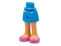 LEGO part Mini Doll Hips and Skirt with Molded Nougat Legs and Printed Dark Pink Open Top Shoes Pattern - Thin Hinge 35216ac00pb006