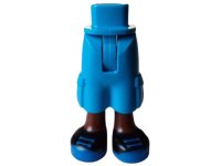 LEGO part Mini Doll Hips and Trousers Cropped Large Pockets with Molded Reddish Brown Legs and Printed Black Shoes with Blue Laces and Soles Pattern - Thin Hinge 35216bc00pb008