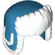 LEGO part Minifigure, Headgear Ushanka Hat with Molded White Fur Lining Pattern 36933pb02