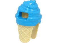 LEGO part Minifigure, Headgear Head Cover, Costume Ice Cream with Molded Tan Cone Pattern 80678pb01