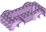 LEGO part Fahrzeug, Basis 5 x 10 x 2 1/2 mit Kotflügeln und 6 x 2 versenkte Mitte mit 3 Löchern mit hellblaugrau Radhalter befestigt 11650c02