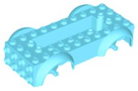 LEGO part Fahrzeug, Basis 5 x 10 x 2 1/2 mit Kotflügeln und 6 x 2 versenkte Mitte mit 3 Löchern mit (gleiche Farbe) Radhalter befestigt 11650c01