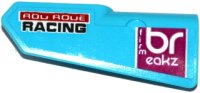 LEGO part Technic, Panel Verkleidung #22 Sehr Klein Glatt, Seite A mit 'ROU ROUE RACING' und 'firm breakz' Muster (Aufkleber) - Set 42050 11947pb021