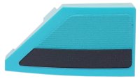 LEGO part Wedge 2 x 1 x 2/3 Right with Black Stripe on Medium Azure Background Pattern (Sticker) - Set 76898 29119pb005