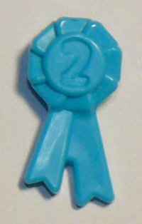 LEGO part Friends Accessories Award Ribbon with Number 2 92355f