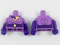 LEGO part Torso Female, Wonder Twin Jayna Pattern / Dark Purple Arms with Molded Medium Lavender Short Sleeves Pattern / Dark Purple Hands 973pb2946c01