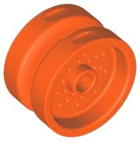 LEGO part Wheel 18mm D. x 12mm with Pin Hole and Stud, Dotted Brake Rotor Lines 66727