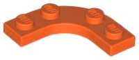 LEGO part Plate, Round Corner 3 x 3 with 2 x 2 Curved Cutout 68568