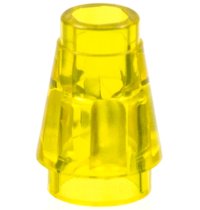 LEGO part Cone 1 x 1 with Top Groove 4589b