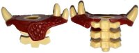 LEGO part Minifigure Armor Shoulder Pads with 3 Spikes and Spine with Dark Red Pads Pattern 18961pb01