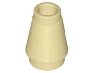 LEGO part Cone 1 x 1 with Top Groove 4589b