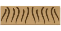 LEGO part Tile 1 x 3 with Dark Brown Curved Stripes Pattern (BrickHeadz Gollum Hair) 63864pb212