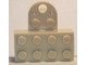 LEGO part Magnet Brick, Modified 2 x 4 Sealed Base with Extension Plate with 2 Studs and Hole 74188c01