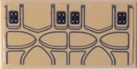 LEGO part Tile 2 x 4 with SW Millennium Falcon Seat Cushion Pattern (Sticker) - Set 75105 87079pb0421