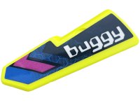 LEGO part Technic, Panel Fairing #22 Very Small Smooth, Side A with Blue Honeycomb, Black and Dark Pink Chevrons and White 'buggy' Pattern (Sticker) - Set 42164 11947pb091