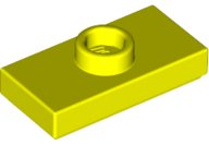 LEGO part Plate, Modified 1 x 2 with 1 Stud with Groove and Bottom Stud Holder (Jumper) 15573