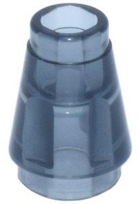 LEGO part Cone 1 x 1 with Top Groove 4589b