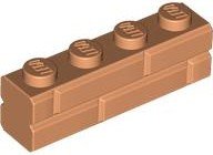 LEGO part Stein, Modifiziert 1 x 4 mit Mauerwerk Profil 15533
