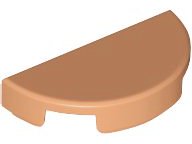 LEGO part Fliese, rund 1 x 2 Hälfte 1748