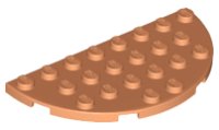 LEGO part Platte, rund Hälfte 4 x 8 22888