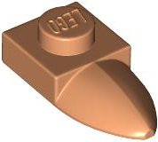 LEGO part Plate, Modified 1 x 1 with Tooth Horizontal 49668