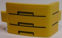 LEGO part Technic, Panel Curved 3 x 5 x 3 with Black Lines and Rectangles Pattern Model Left Side (Stickers) - Set 42055 24116pb006L