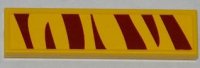 LEGO part Carreau 1 x 4 avec motif Rayures Tigre Rouge Foncé (Autocollant) - Set 5885 2431pb0253