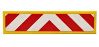 LEGO part Carreau 1 x 4 avec motif de bandes chevron danger rouge et blanc épaisses, rouge au milieu (autocollant) - Sets 60022 / 60183 2431pb0404